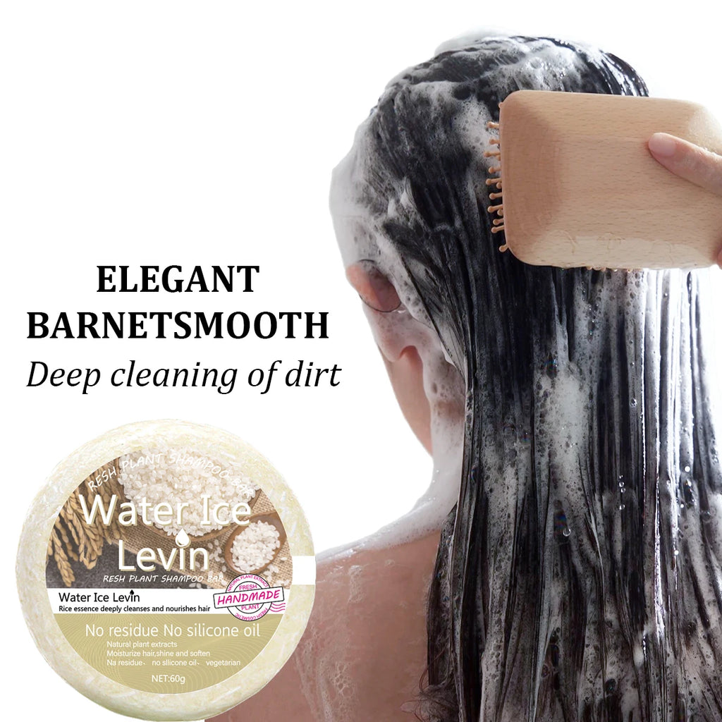 Rice Essence Shampoo Bar Natural Moisturizing Hair Cleansing Soap 60g