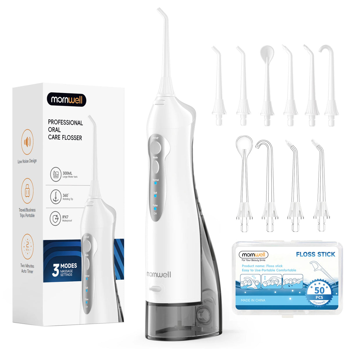 Portable USB Rechargeable Cordless Water Flosser for Oral Care