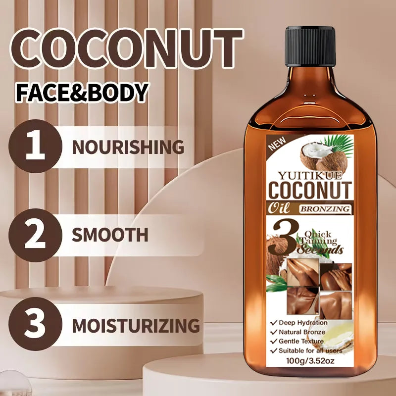 Coconut Bronzing Tanning Oil for Face and Body 100g - 1