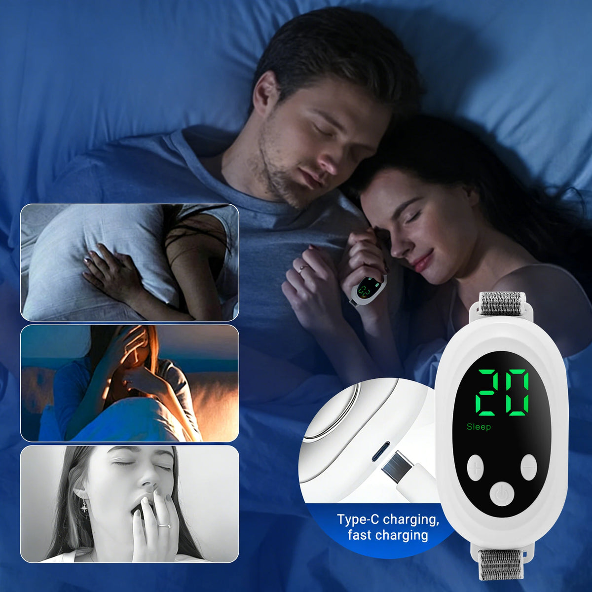 Handheld Microcurrent Sleep Aid Device for Stress and Insomnia