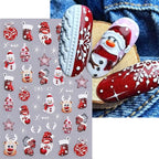 Festive Christmas Cartoon Nail Art Decals