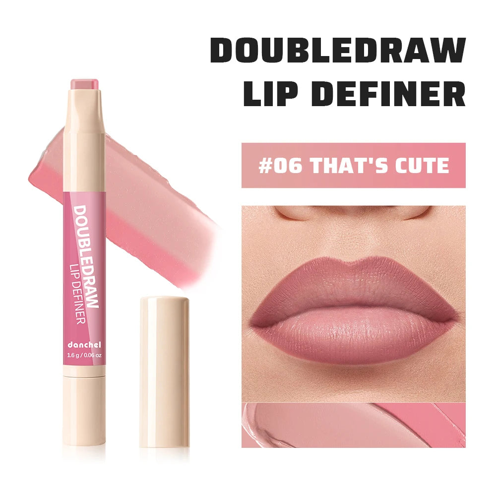 2-in-1 Lip Liner and Matte Lipstick for Long-Lasting Wear