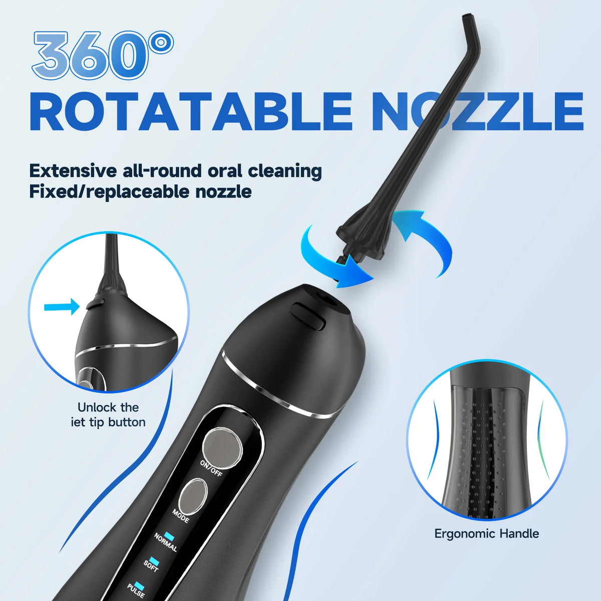 Portable Cordless Water Flosser for Teeth and Gum Health