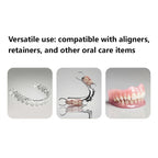 Portable Denture Cleaning Case with Rotary Brush