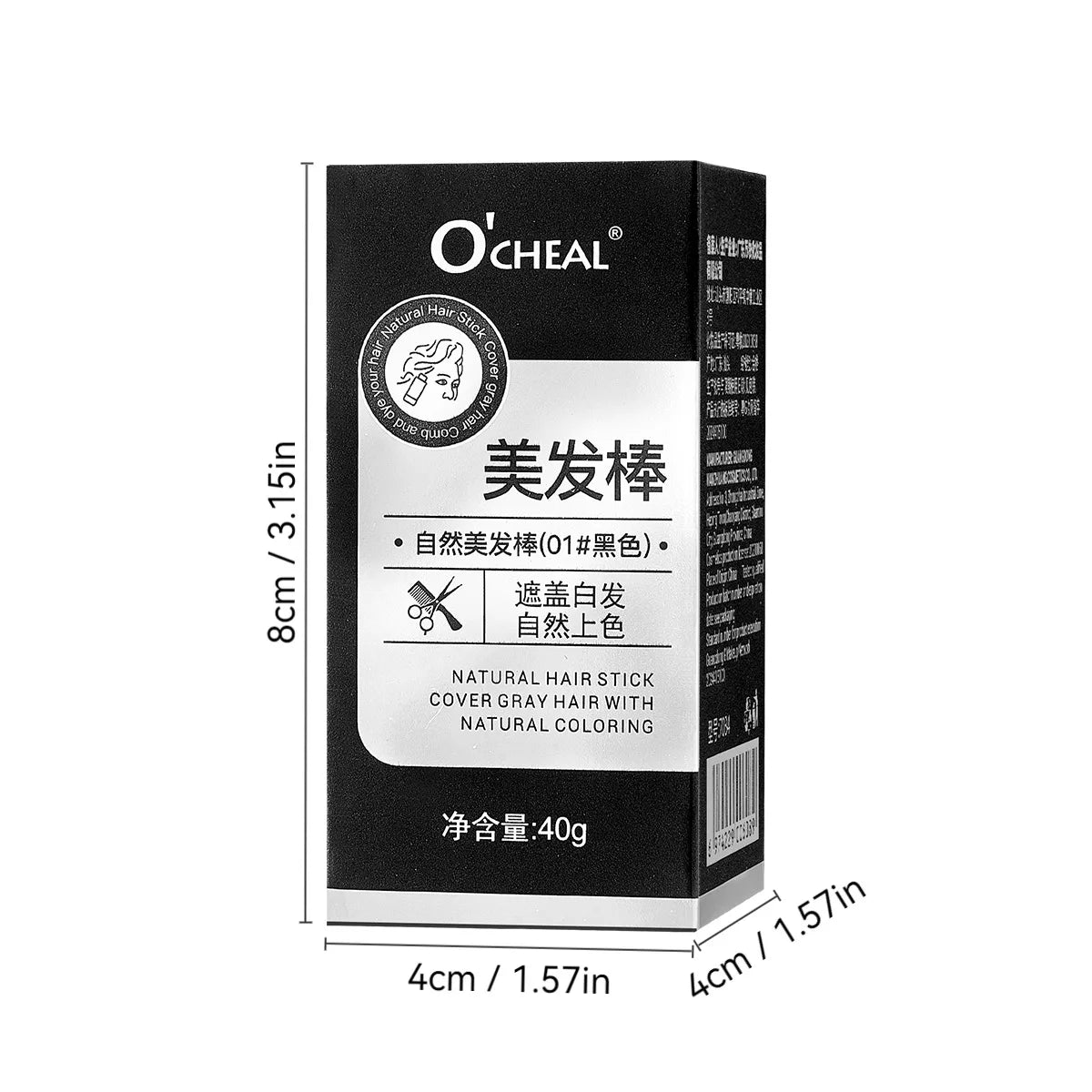 O'CHEAL Waterproof Hair Dye Stick for Gray Hair Coverage