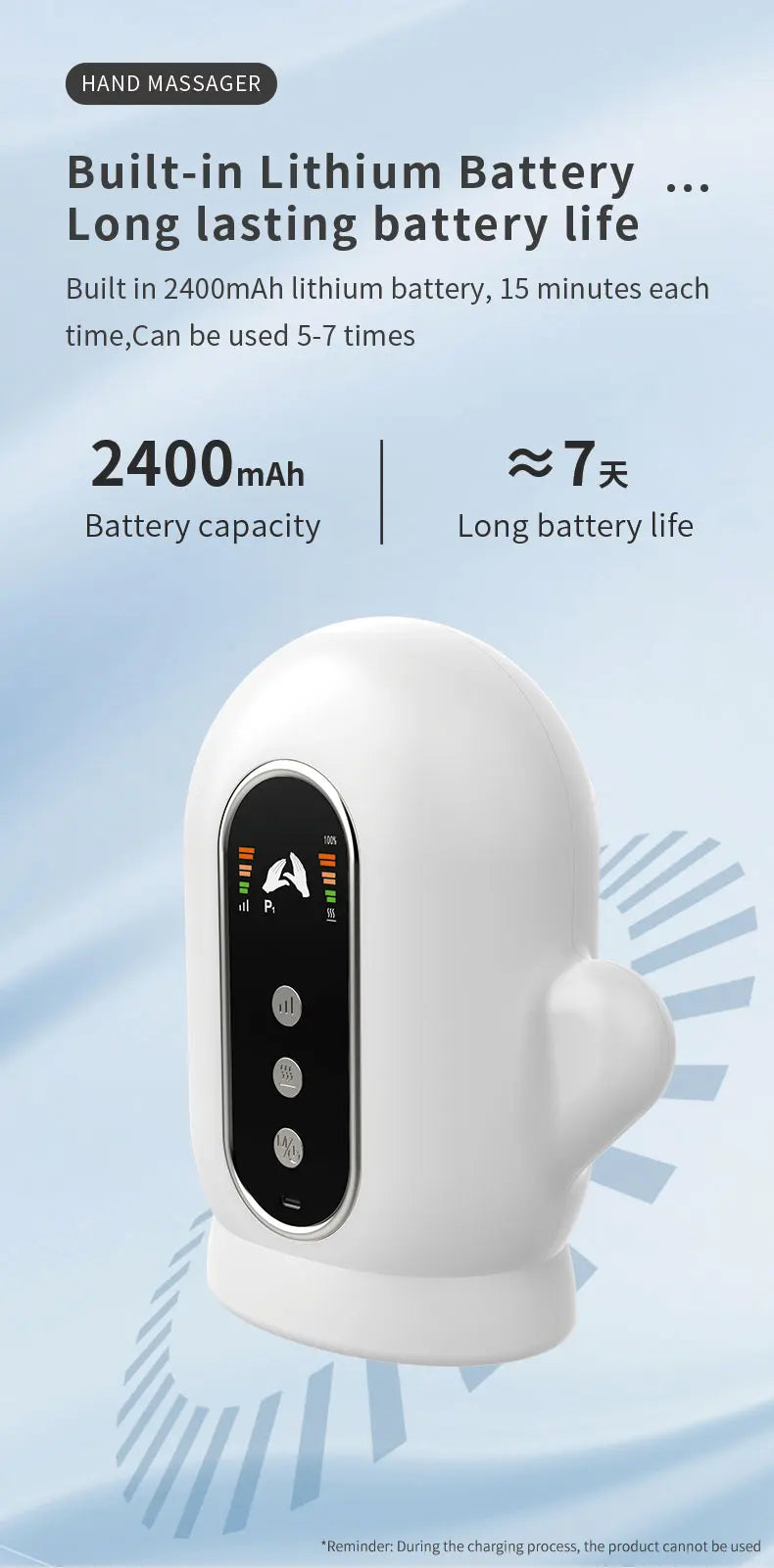 Electric Hand Massager with Heat and Compression