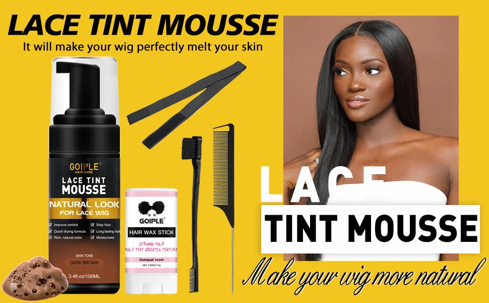 Lace Tint Mousse and Hair Wax Stick Wig Installation Kit - 7