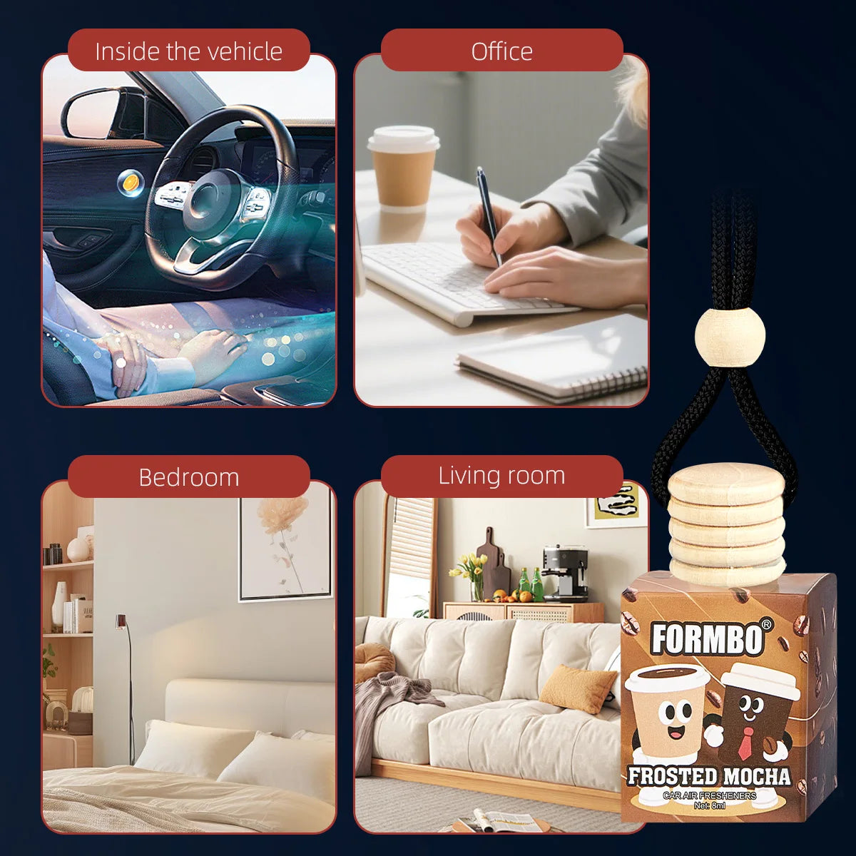 Formbo Car Air Freshener Hanging Fragrance Diffuser for Home and Auto