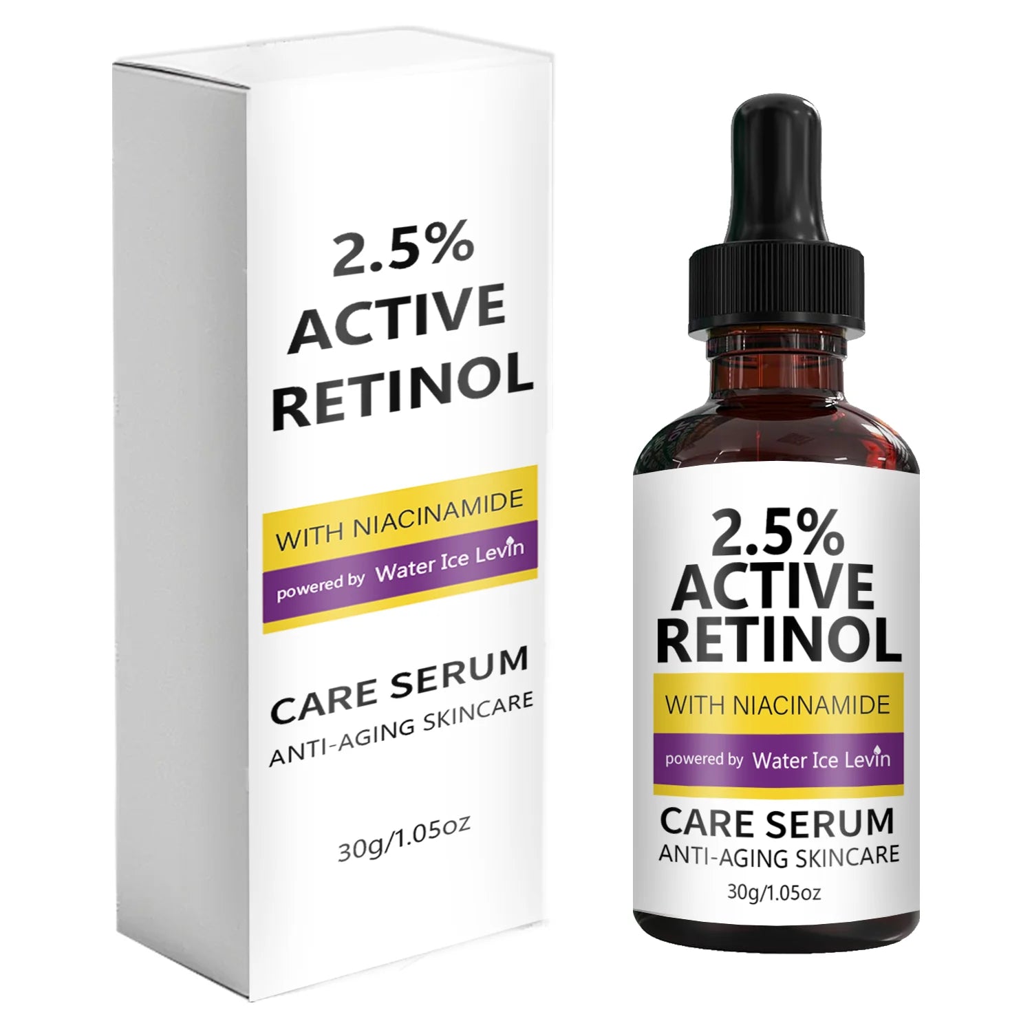 Water Ice Levin 2.5% Retinol Serum Anti Aging Facial Skin Care - 8