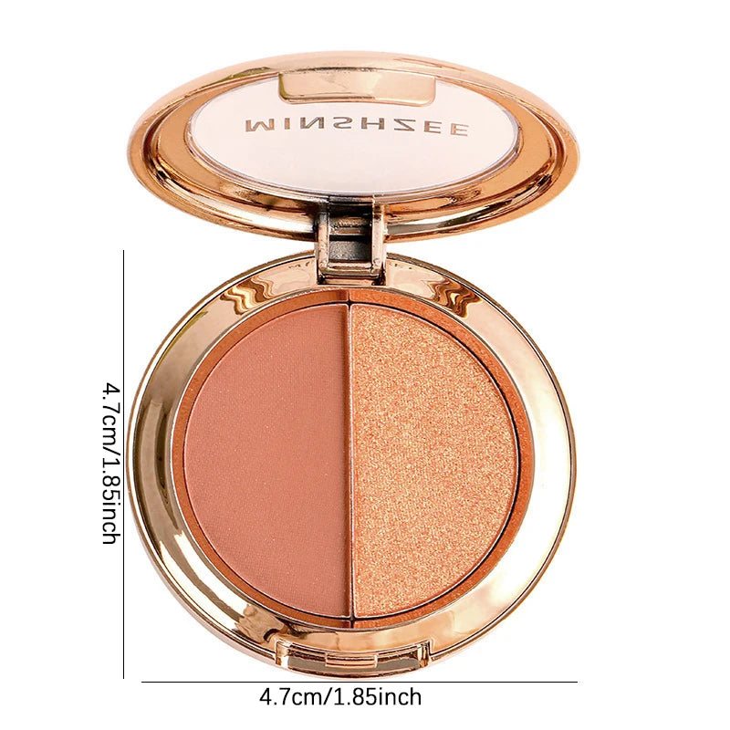 Minsheze Dual Color Eyeshadow Palette Waterproof Glitter Makeup - 4