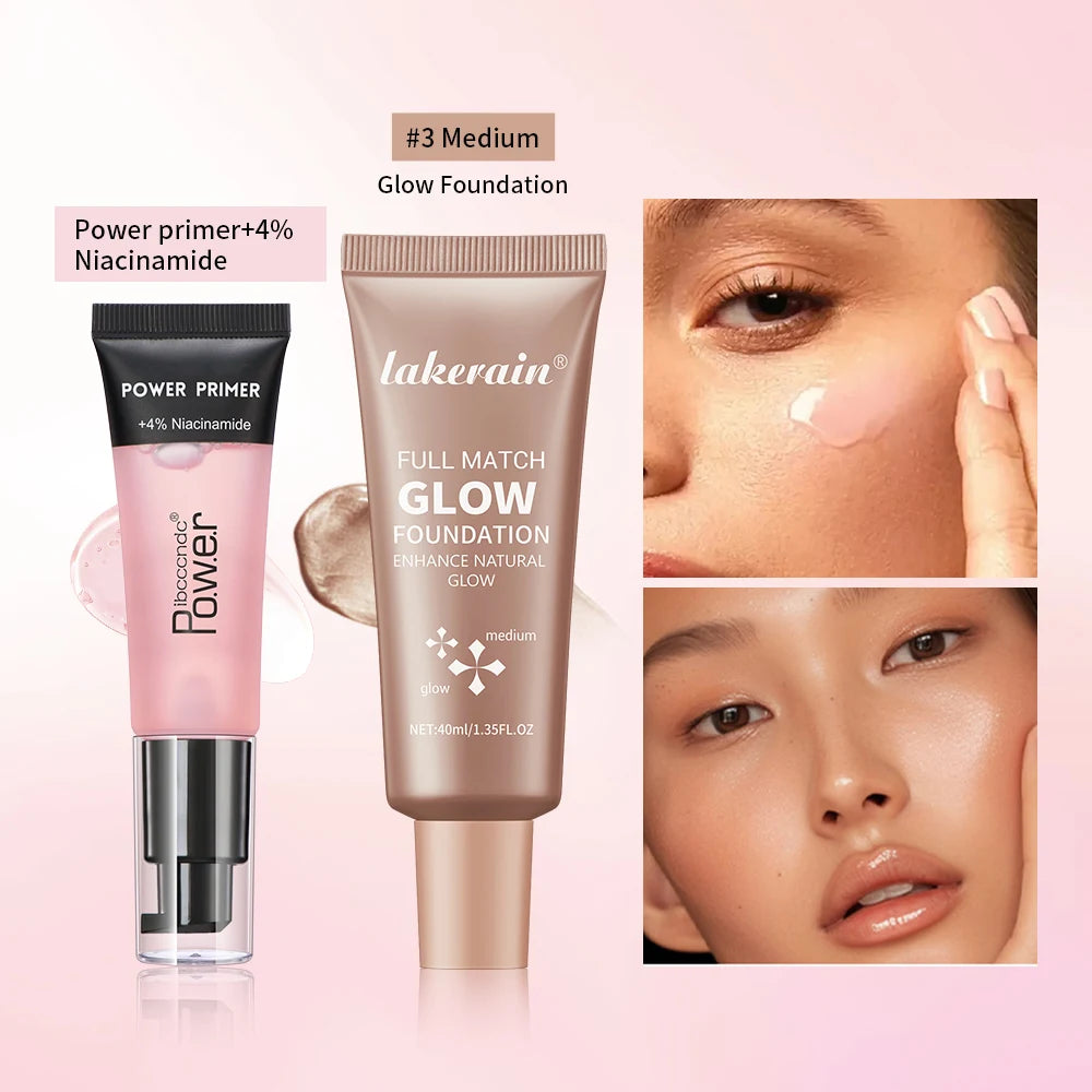 Hydrating Makeup Primer and Glow Foundation Set - 6