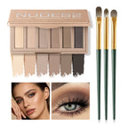 6-Color Matte Eyeshadow Palette with Brush Set