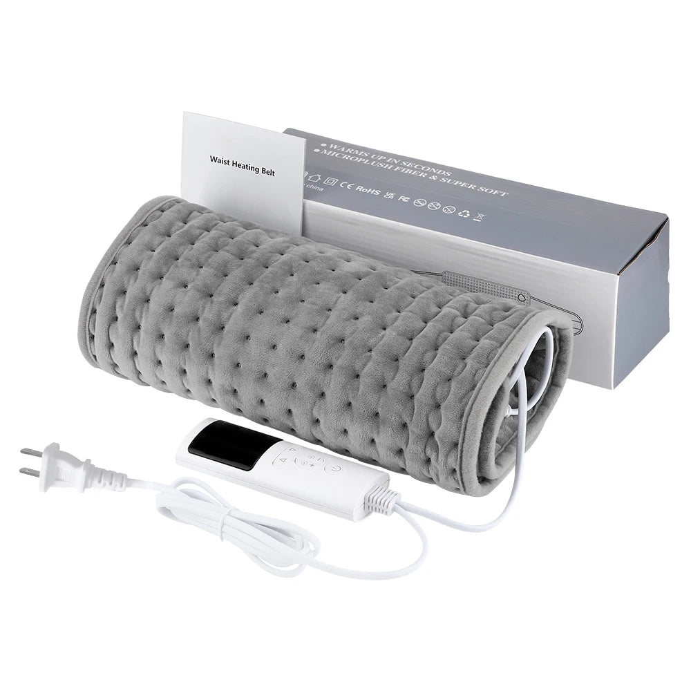 Electric Heating Pad with Waist Belt for Pain Relief and Warmth
