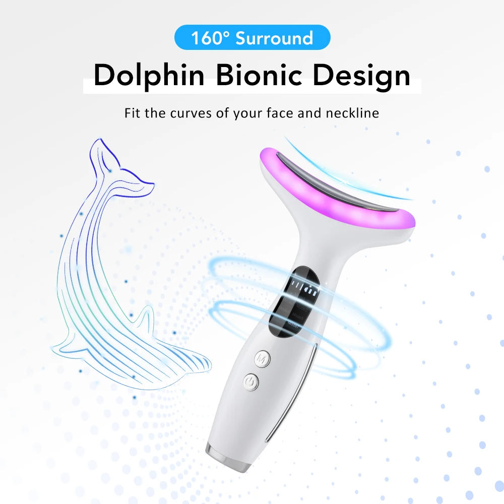 7-Color LED Neck and Face Lifting Massager - 9