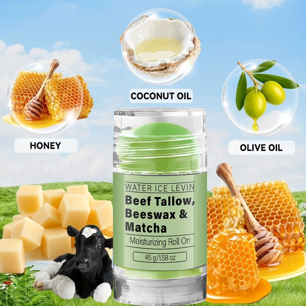 Collagen Matcha Tallow Balm Moisturizing Beef Tallow Beeswax Stick
