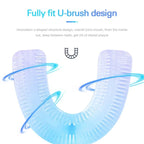 Automatic UShape Electric Toothbrush with LED Whitening Light