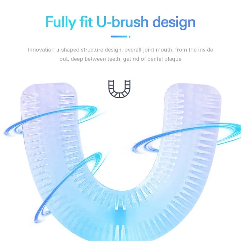 Automatic UShape Electric Toothbrush with LED Whitening Light