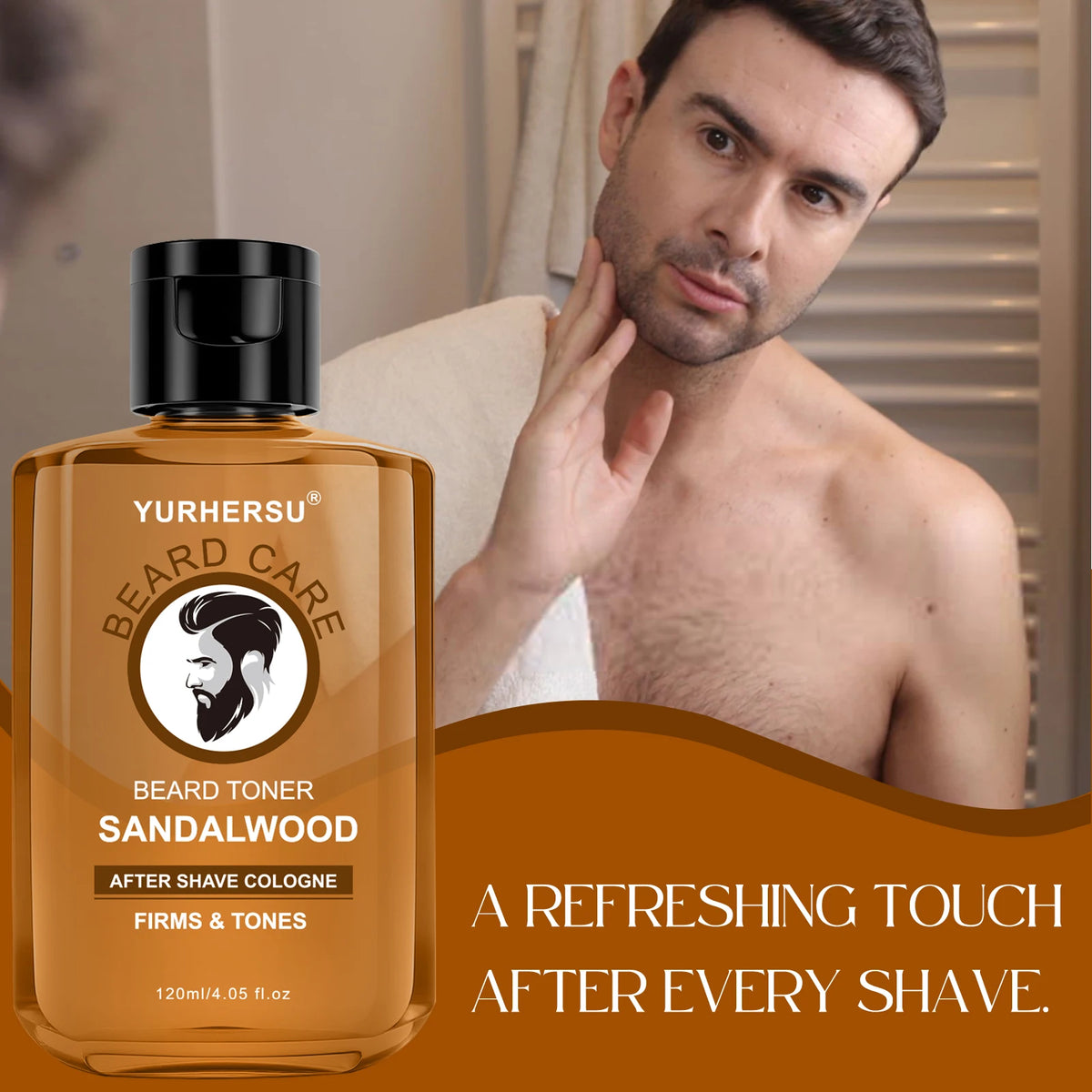 Yurhersu Sandalwood After Shave Beard Toner for Men 120ml