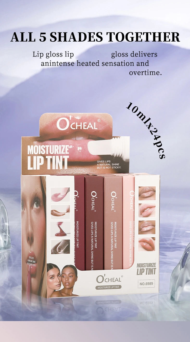 O'CHEAL Moisturizing Lip Gloss Waterproof Long Lasting Tinted Makeup