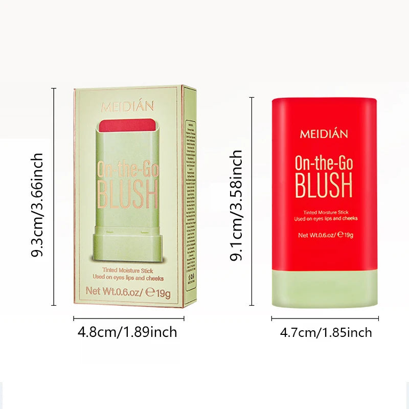 Meidian On The Go Waterproof Blusher Stick Cream Face Makeup