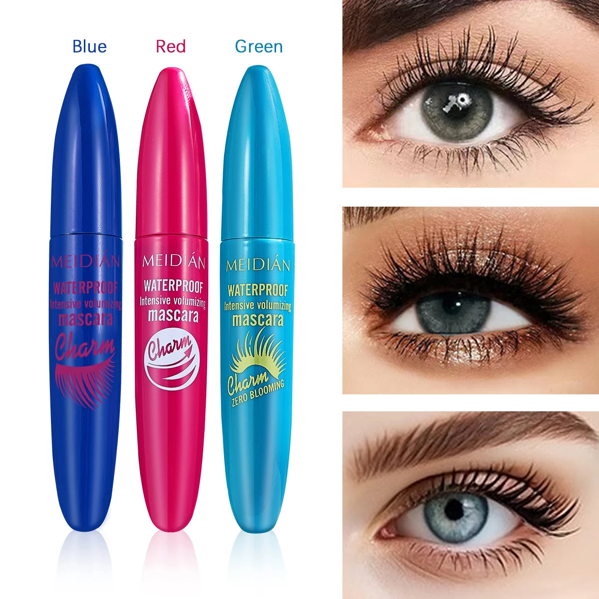 Meidian Waterproof Mascara Long Lasting Volumizing Eye Makeup - 3