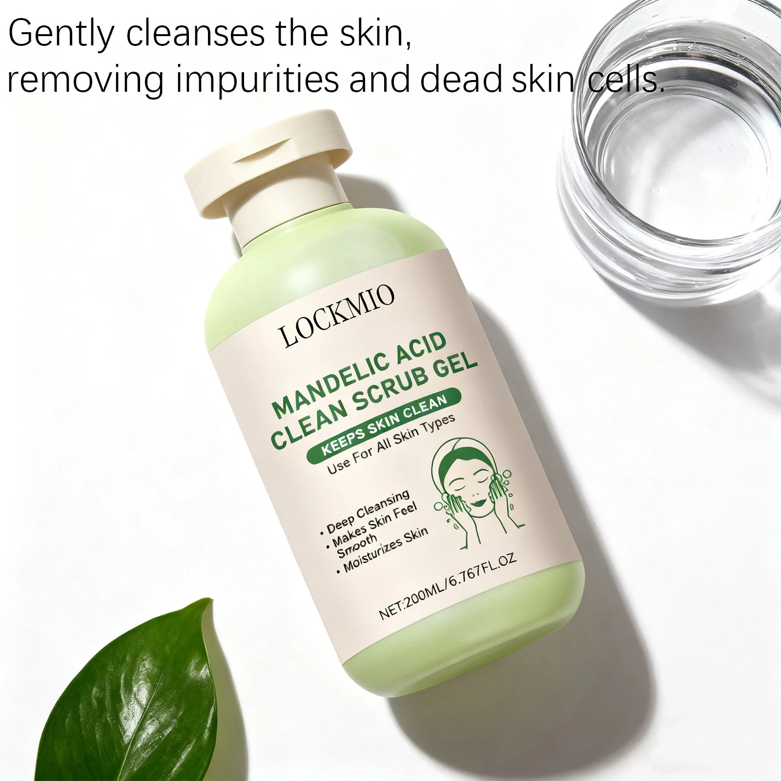 Lockmio Mandelic Acid Facial Exfoliating Scrub Gel Deep Pore Cleanser - 15