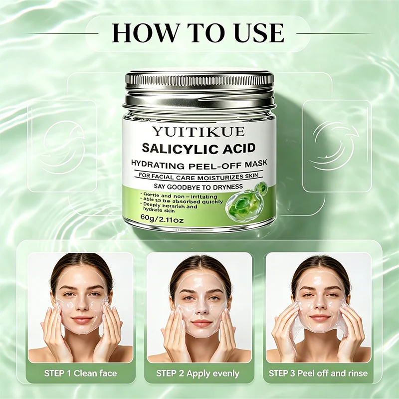 YUITIKUE Salicylic Acid Peel Off Mask Deep Pore Cleansing Facial Treatment - 8