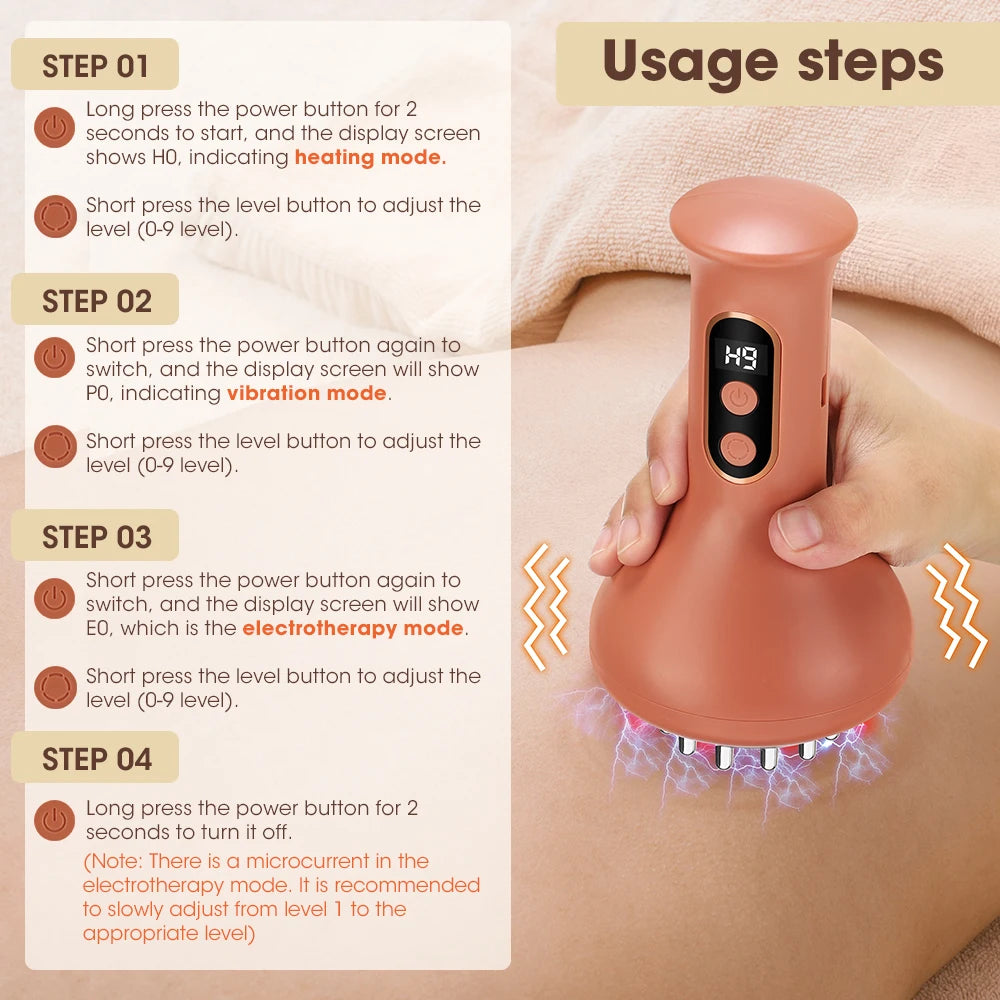 Electric Cupping and Scraping Massage Tool for Muscle Relief