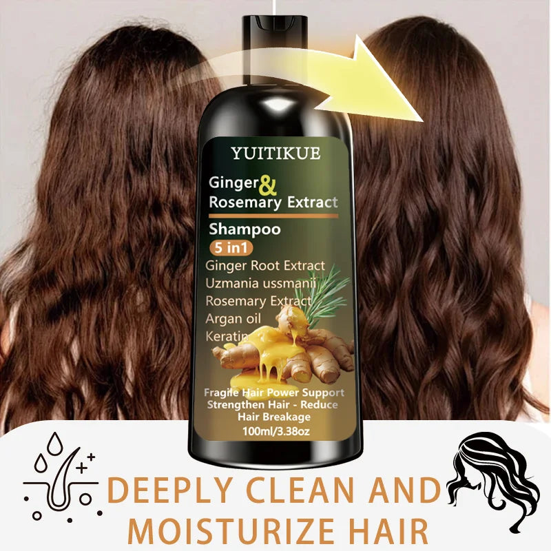 Ginger and Rosemary 5 in 1 Hair Strengthening Shampoo 100ml