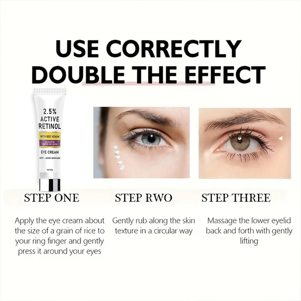 2.5 Percent Retinol Bee Venom Anti Aging Eye Cream for Dark Circles
