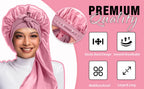 Satin Sleep Bonnet with Adjustable Long Tie for Hair Protection