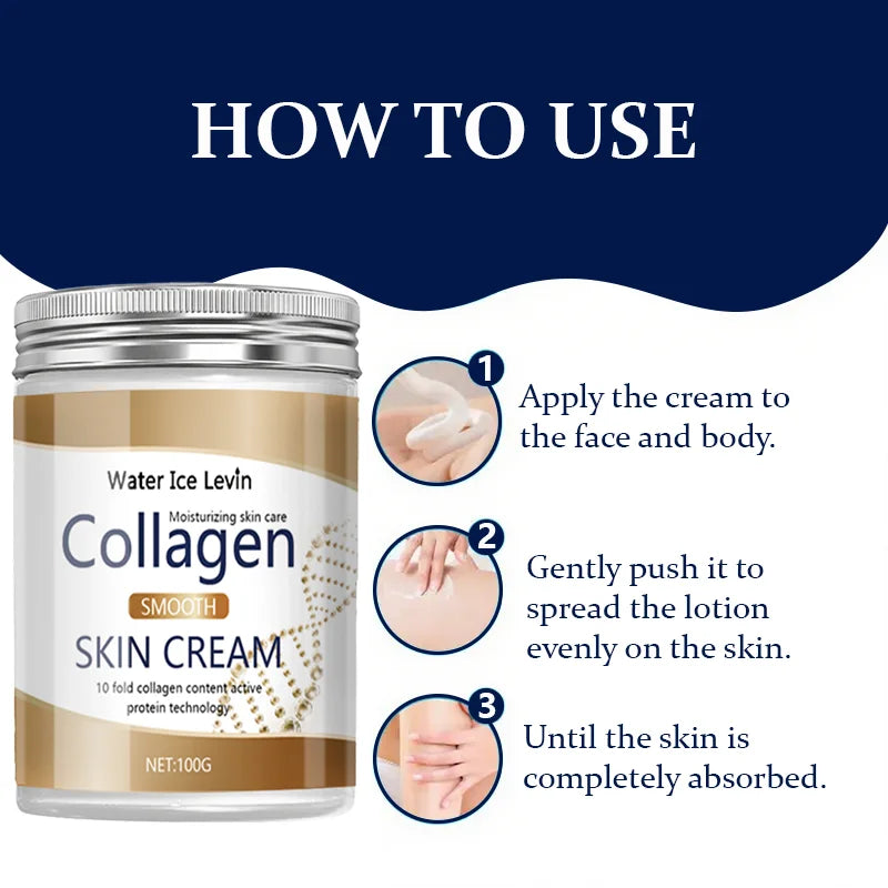 Water Ice Levin Collagen Body Lotion Firming Moisturizer Cream 100g