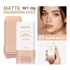 Matte Foundation Stick with Built-in Brush for Flawless Coverage
