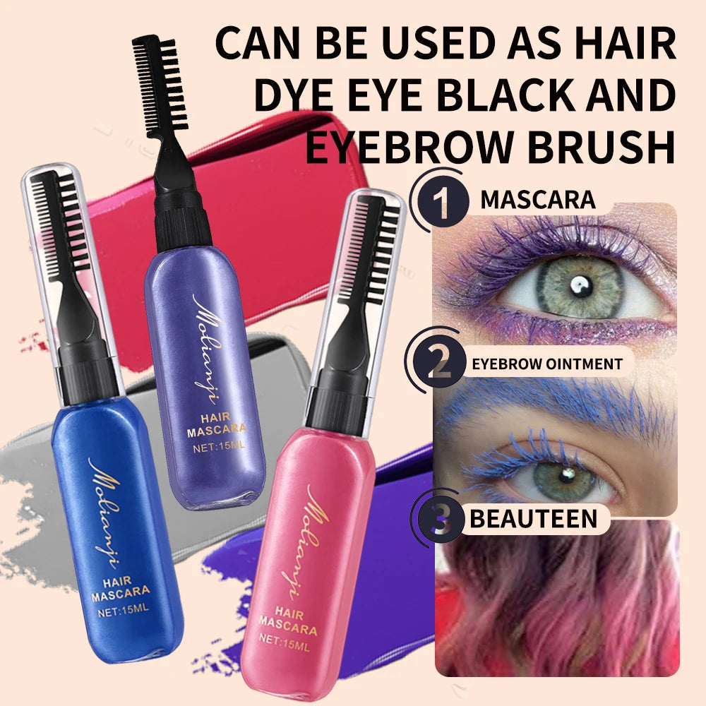 Disposable Colored Hair and Eyelash Dye Mascara 15ml