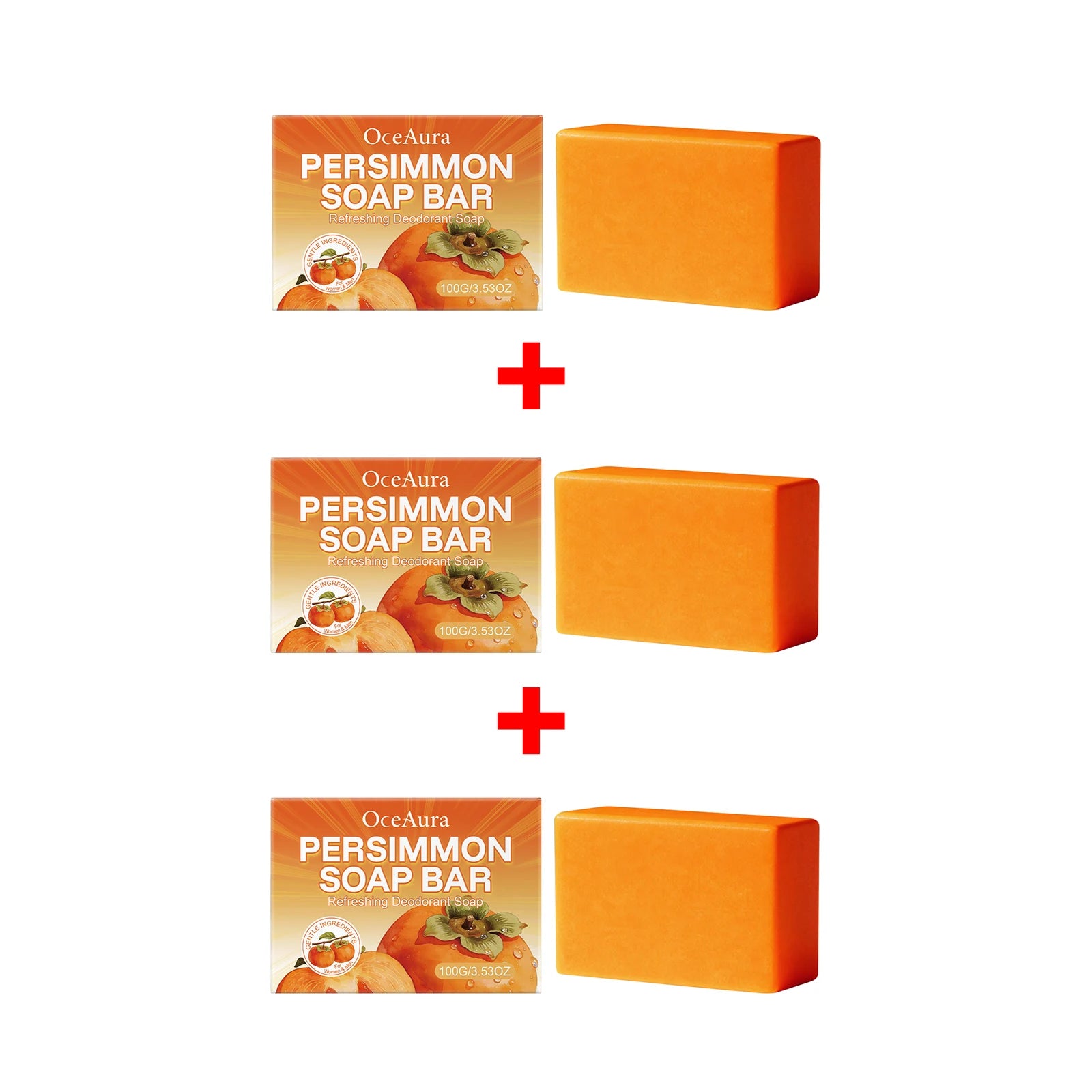 Natural Persimmon Deodorizing Soap Bar for Body Odor - 20