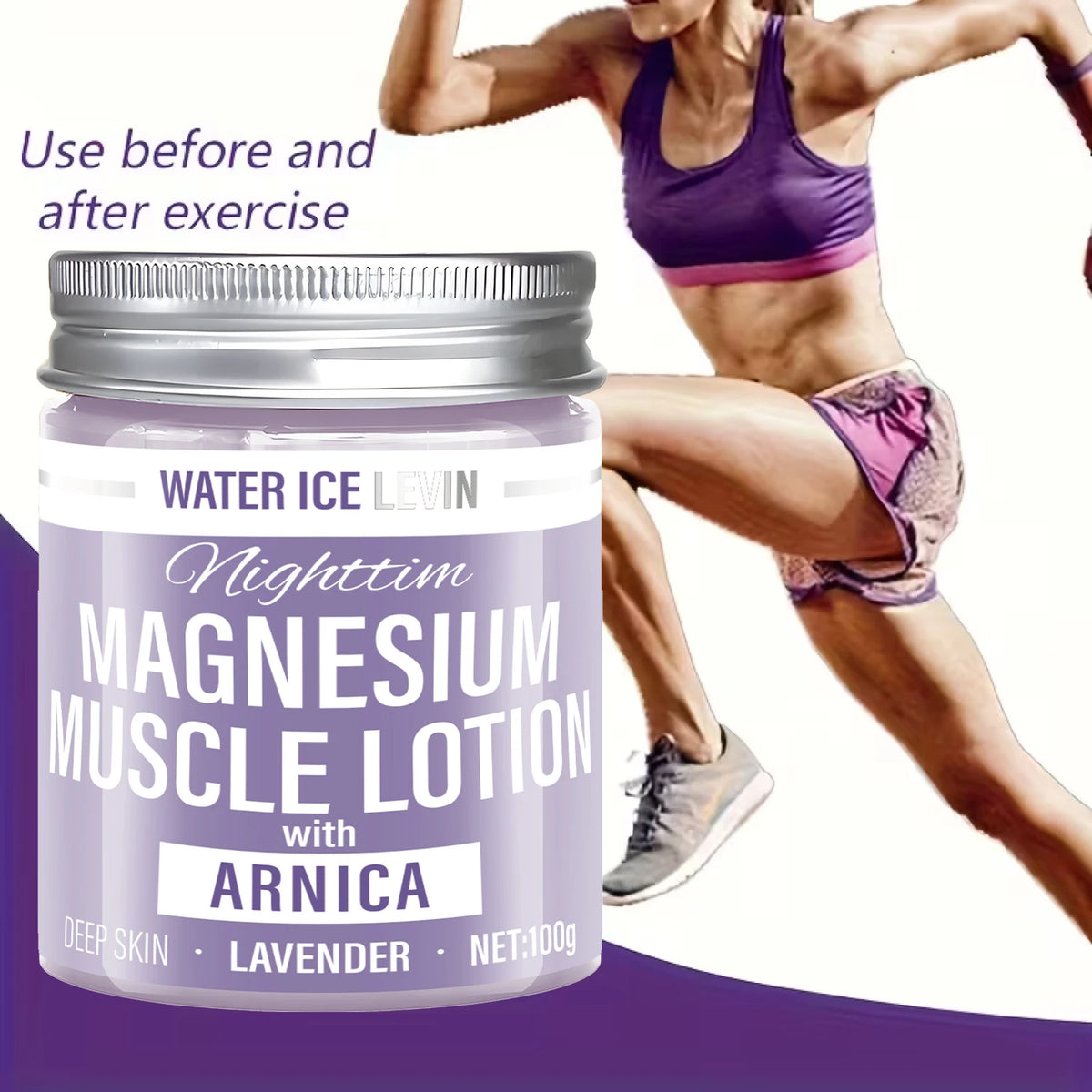 Magnesium Muscle Recovery Lotion with Hyaluronic Acid & Lavender 100g