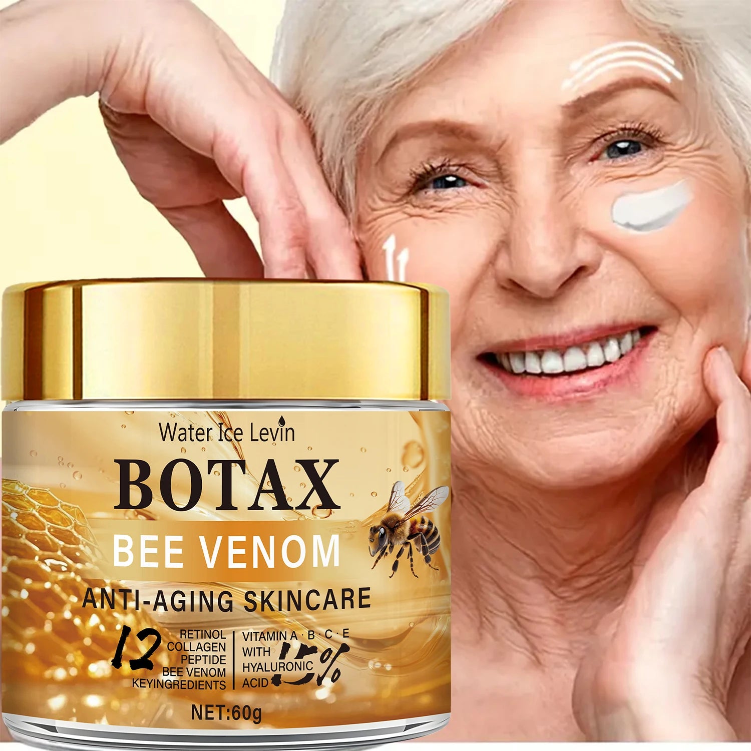 Bee Venom Retinol Cream Anti Aging Face Moisturizer Collagen Plumper - 4