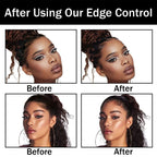 Edge Control Wax and Hair Styling Wax Stick Set with Combs