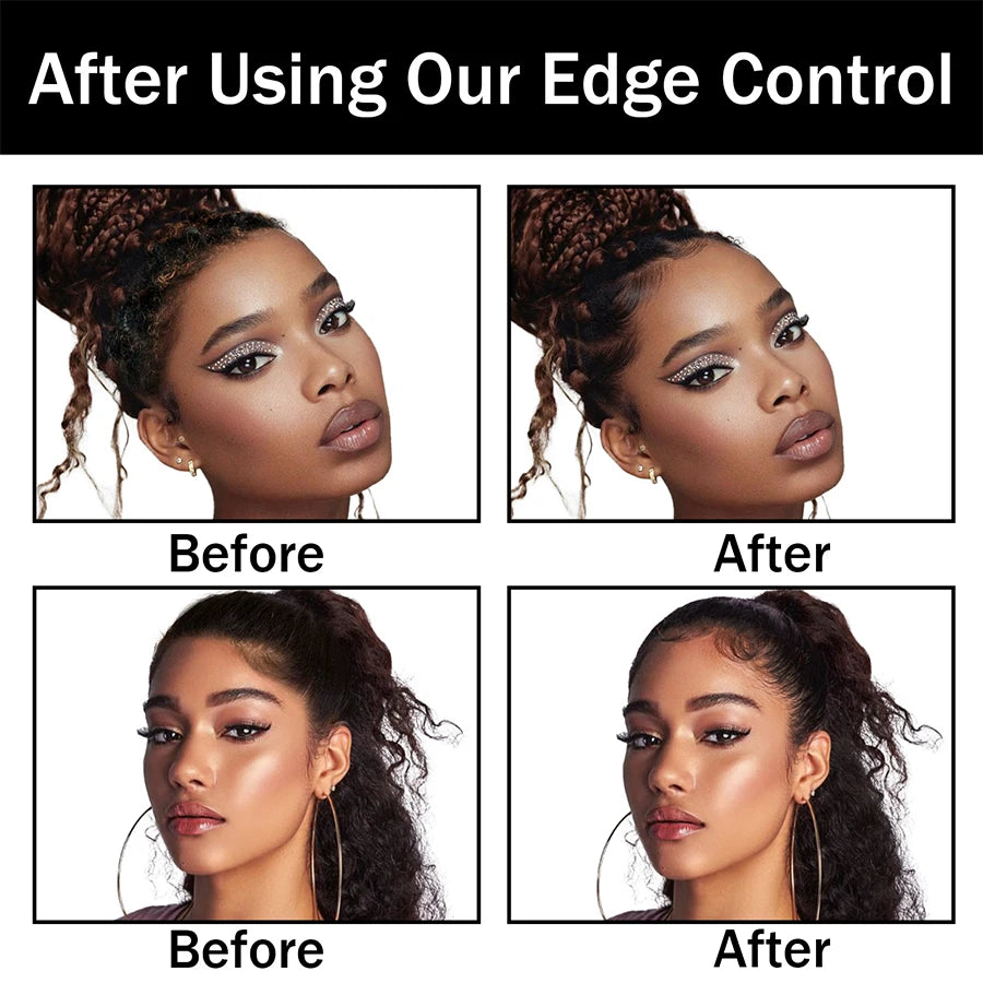Edge Control Wax and Hair Styling Wax Stick Set with Combs