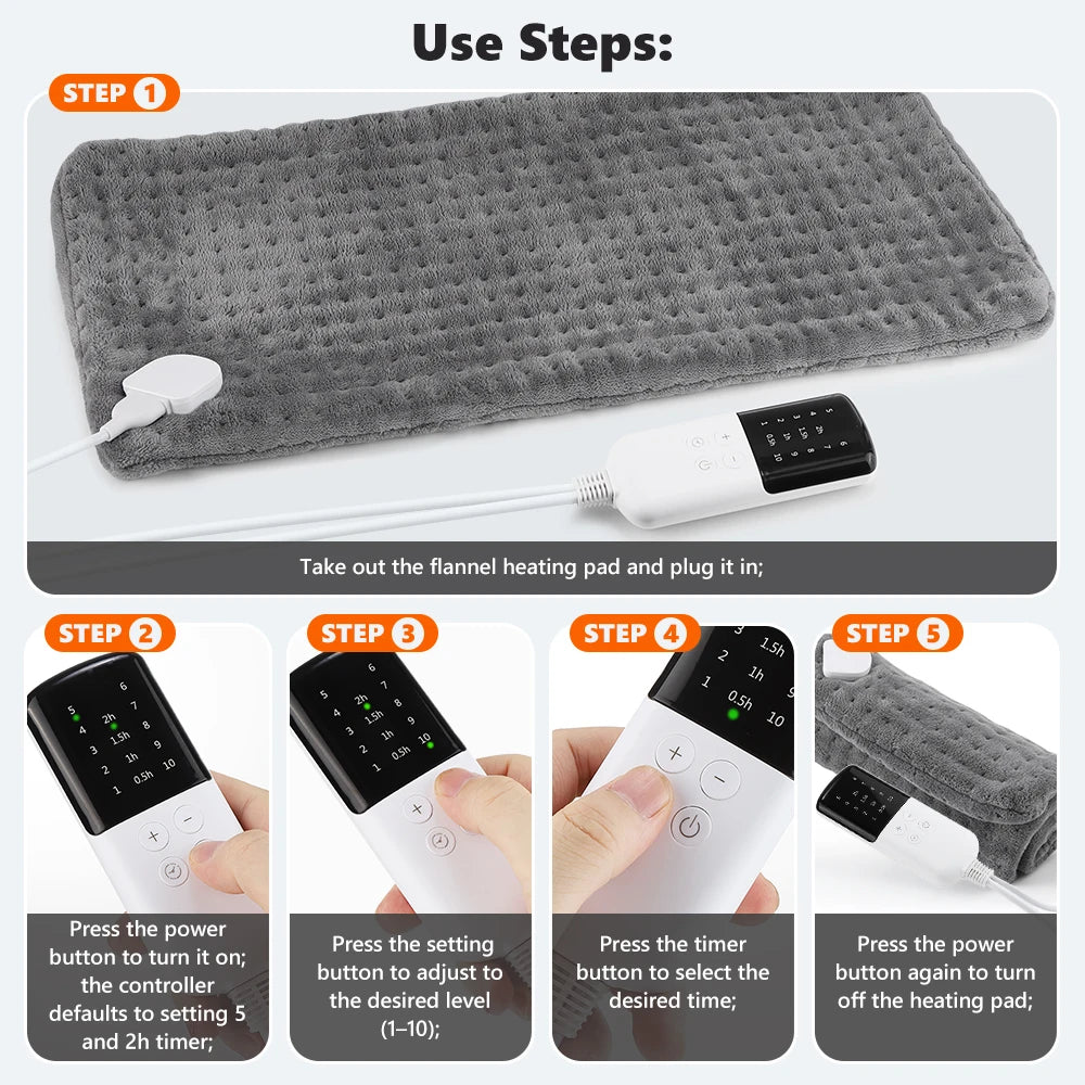 Electric Heating Pad for Back and Pain Relief - 14