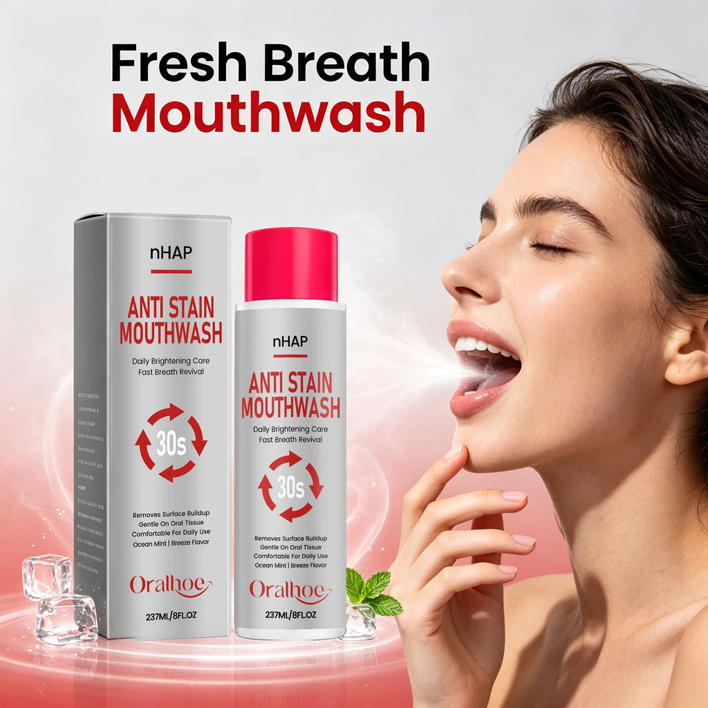 Alcohol-Free Teeth Whitening Mouthwash for Fresh Breath