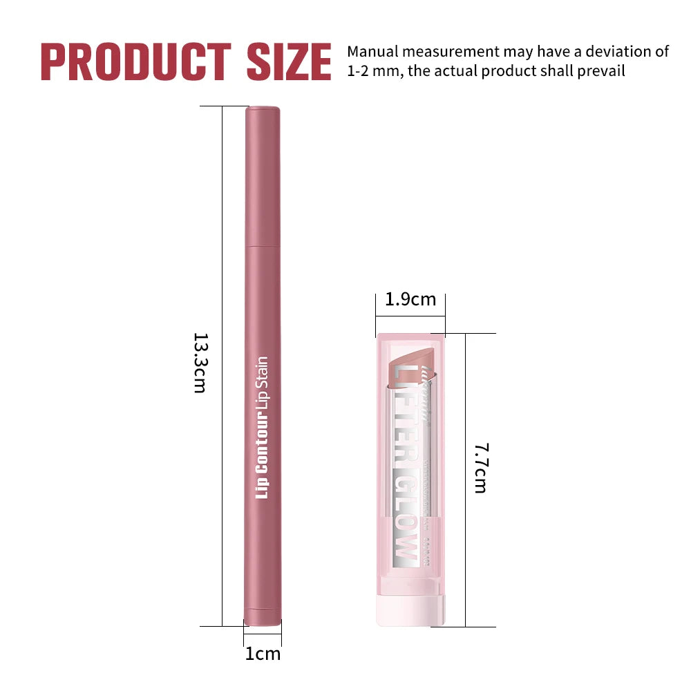 Long-Lasting Lip Liner and Moisturizing Balm Set