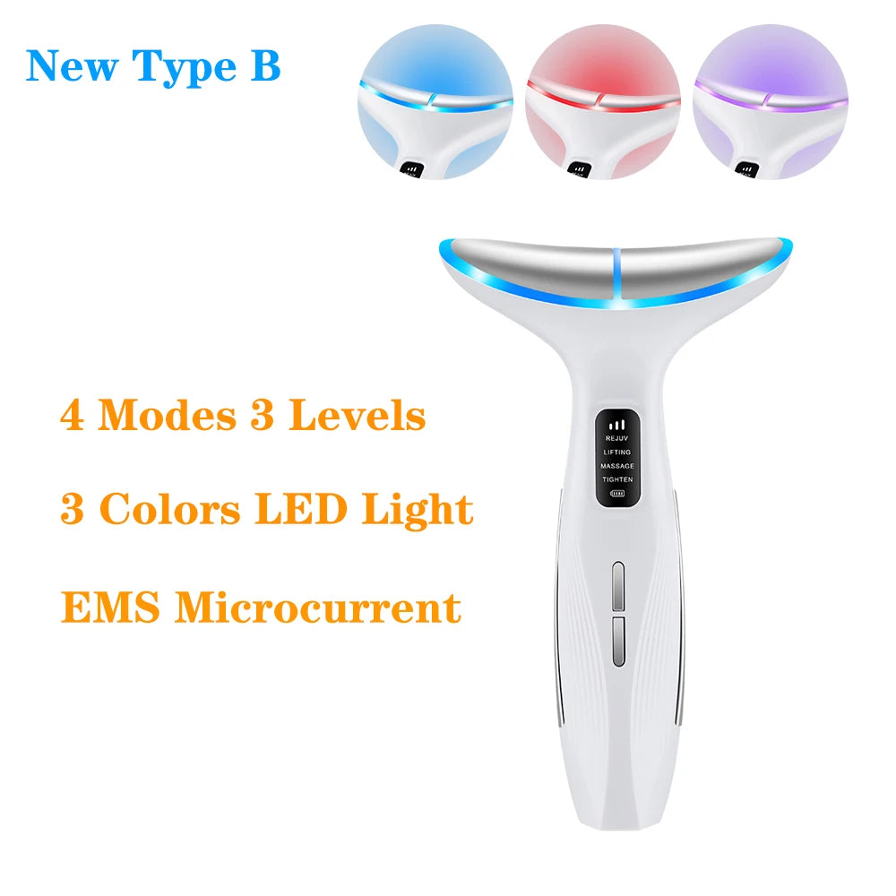 LED Facial and Neck Skin Tightening Massage Device - 27