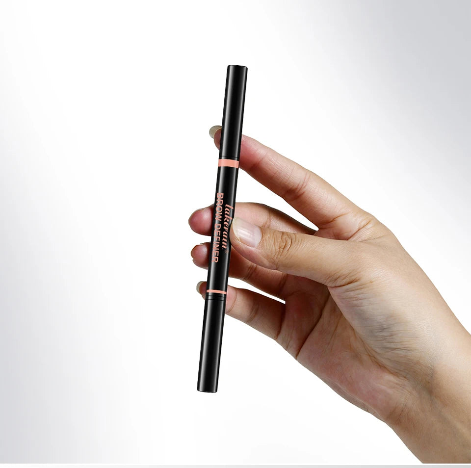 Waterproof Triangular Eyebrow Pencil with Grooming Brush - 18
