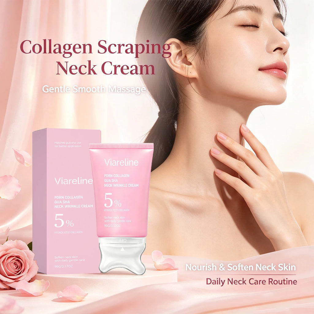 Collagen Firming Neck Cream with Gua Sha Massager