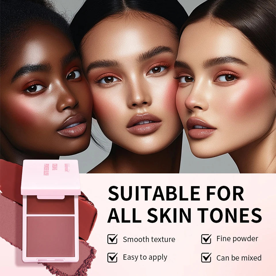 2-in-1 Cream and Powder Blush Palette