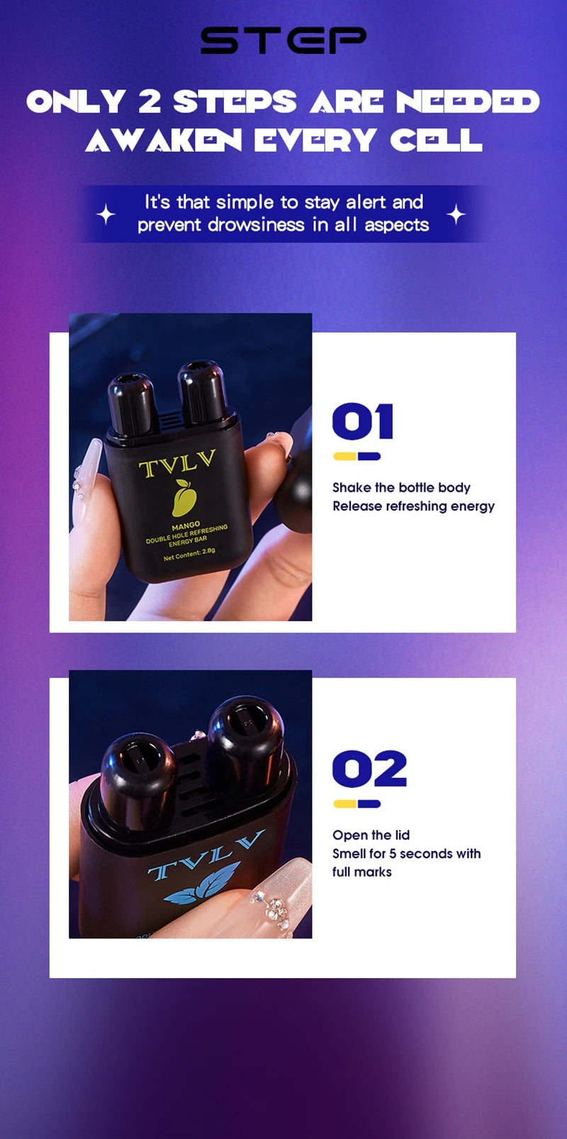 Double Hole Aromatherapy Energy Inhaler Stick - 16
