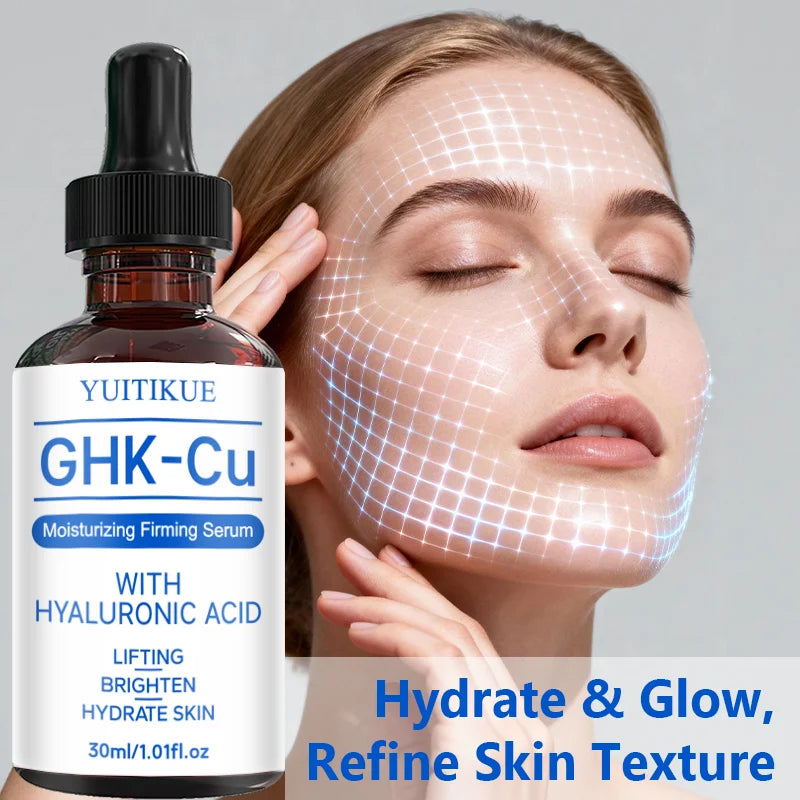 YUITIKUE GHK-Cu Hyaluronic Acid Face Serum Firming Hydrating Treatment
