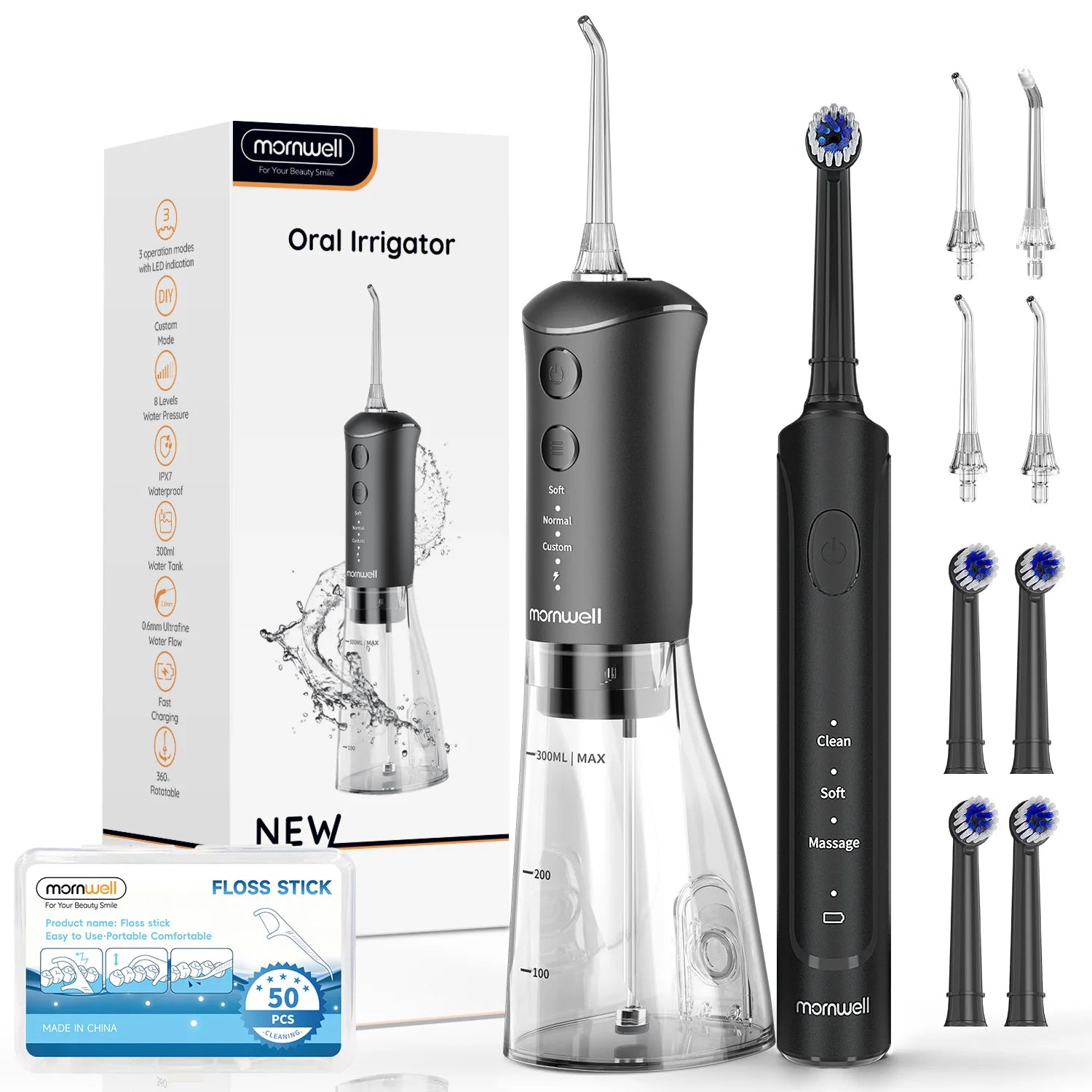 Electric Toothbrush and Portable Water Flosser Oral Care Combo - 21