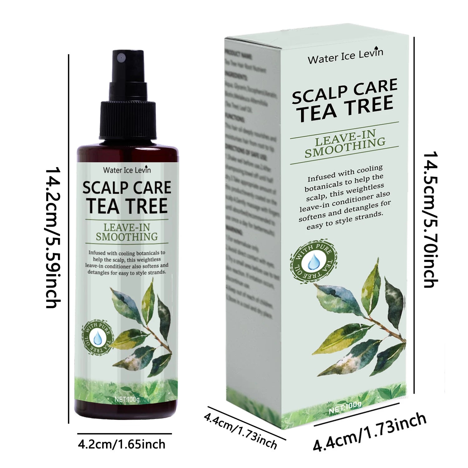 Tea Tree Scalp Care Leave-In Smoothing Hair Conditioner 100g - 9
